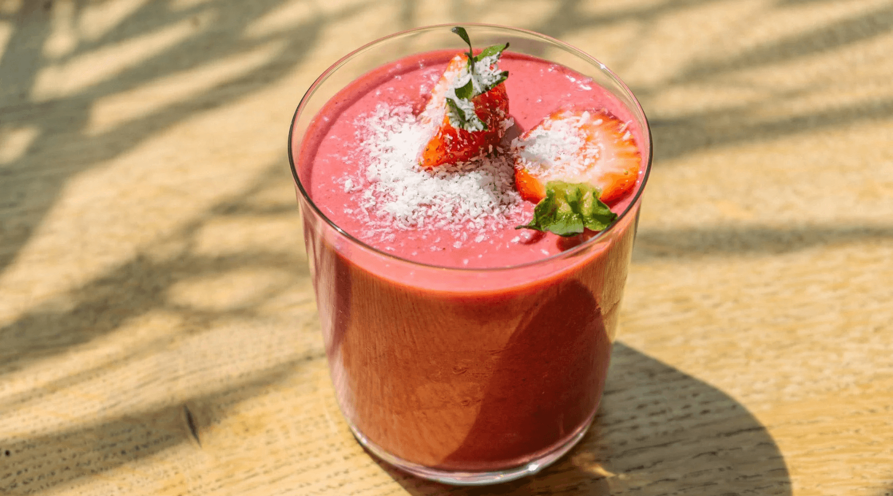 Jordbærsmoothie med kokkos